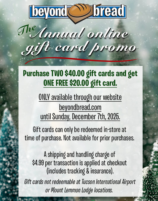 Beyond Bread Holiday Gift Card Promo